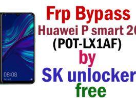 Huawei P smart 2019 (POT-LX1AF) Frp Bypass by SK unlocker | free